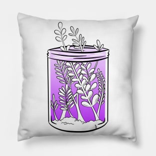 White and purple succulent Pillow