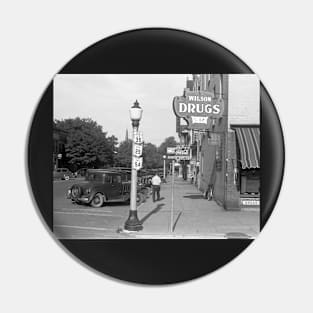 Street Scene Urbana, Ohio, 1938. Vintage Photo Pin