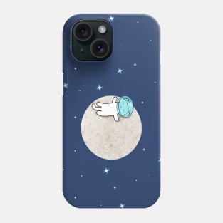 Cat on a moon Phone Case