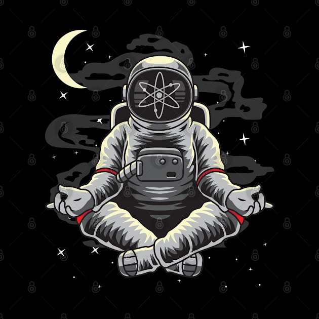 Astronaut Yoga Cosmos Crypto ATOM Coin To The Moon Token Cryptocurrency Wallet HODL Birthday Gift For Men Women Kids by Thingking About