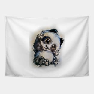 Cute watercolour baby panda Tapestry