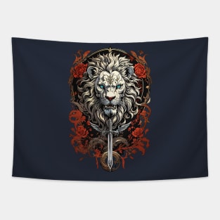 Lion's Head Coat of Arms design Tapestry