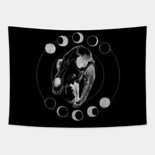 wolf skeleton Tapestry