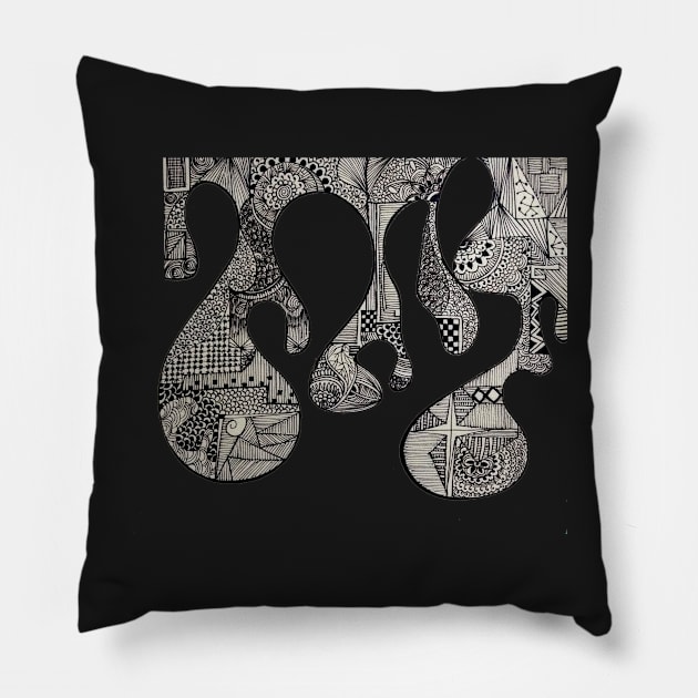 doodle Pillow by Mohita--Garg