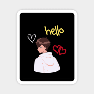 Simple hello t shirt design Magnet