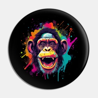 Chimpanzee Smiling Pin