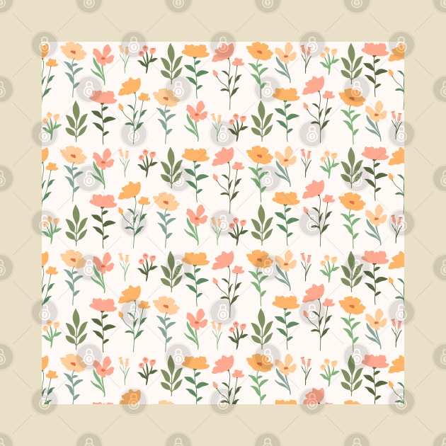 Pastel Colors Modern Floral Pattern by ArunikaPrints