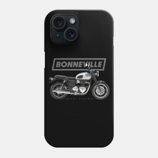 Triumph Bonneville T100 17 blue, sl Phone Case