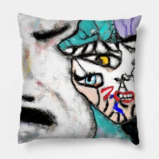 Woman Of Many Faces, Mask Pillow