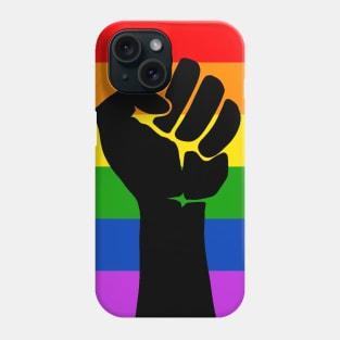 Pride Flag - Black Fist Phone Case