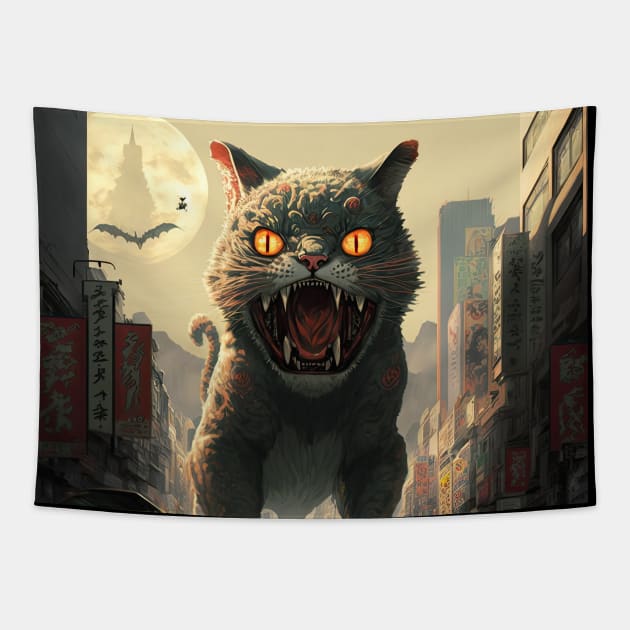 The count Catzilla Tapestry by JayD World