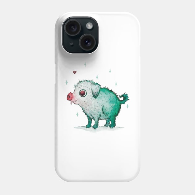 Cute monster piggie Phone Case by Hana Nekrep Art