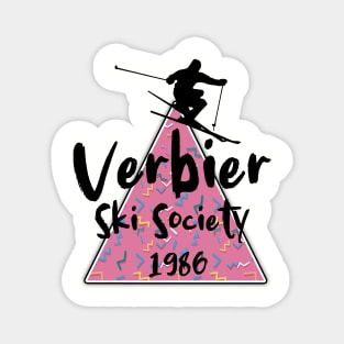 Verbier ski society 1986 vintage retro 80's Magnet