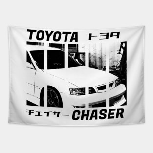 TOYOTA CHASER JZX100 Black 'N White 3 Tapestry