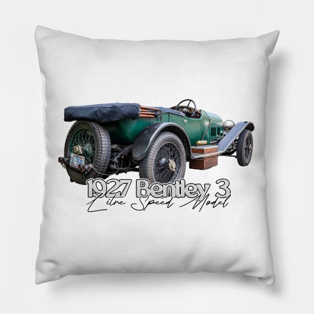 1927 Bentley 3 Litre Speed Model Tourer Pillow by Gestalt Imagery