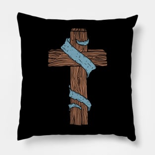 Wooden cross Pillow