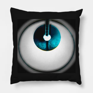 ART DECO MOD CIRCLE GEOMETRIC DESIGN BLUE BLACK GREY Pillow