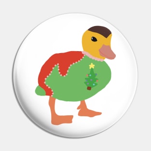 Ugly Christmas sweater duck Pin