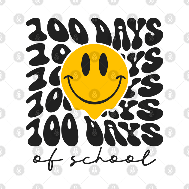 100 days of school Retro Smiley Face by Hobbybox