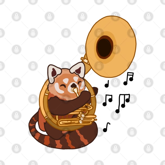 Sousaphone Red Panda by Artstuffs121