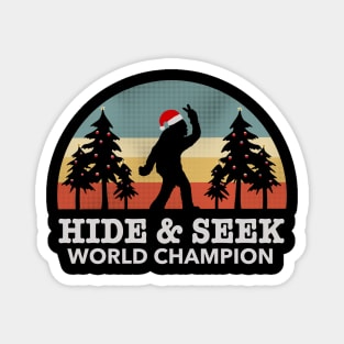 Retro Bigfoot hide and seek world champion Magnet