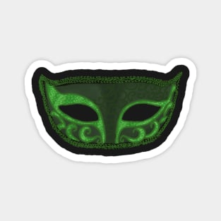 Green Masquerade Mask Magnet