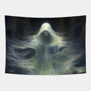 Halloween Ghost 2: Haunting Spirits on a Dark Background Tapestry