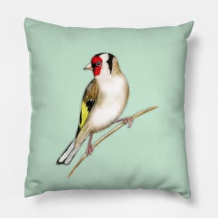 Goldfinch watercolor Pillow
