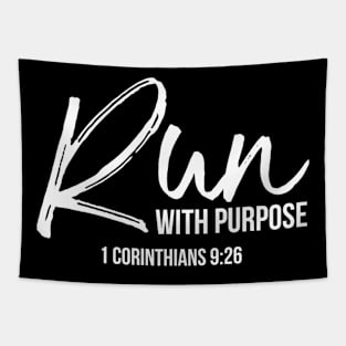 Christian Runner Running Gear Run With Purpose Quote Tapestry