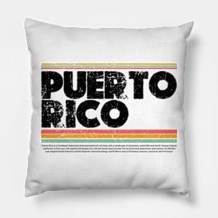 Puerto Rico  Island  gift  art 90s style retro vintage 80s Pillow