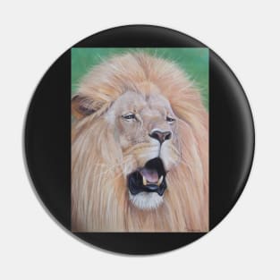 wildlife realist art  big cat roaring lion Pin
