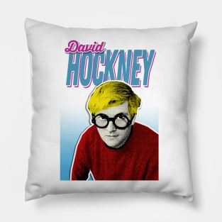 David Hockney Aesthetic 80s Style Design Pillow