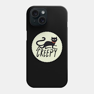 Creepy Black Cat Phone Case