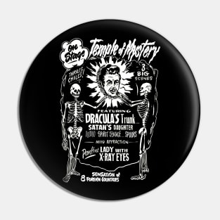 Temple of Mystery spook show poster Pin