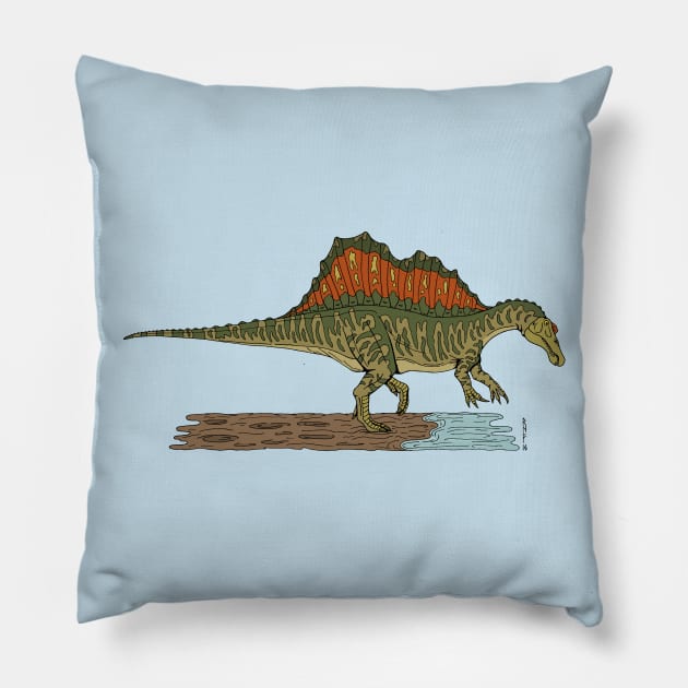 Spinosaurus Pillow by AzureLionProductions