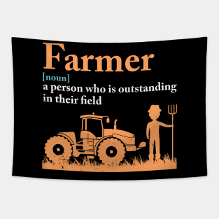 FARMER Fashion Stylish Tees Reflecting the Agriculture Lifestyle Trend Tapestry
