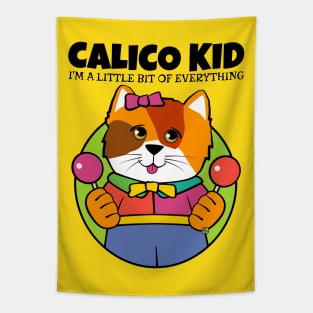 Calico Cat Kid Tapestry