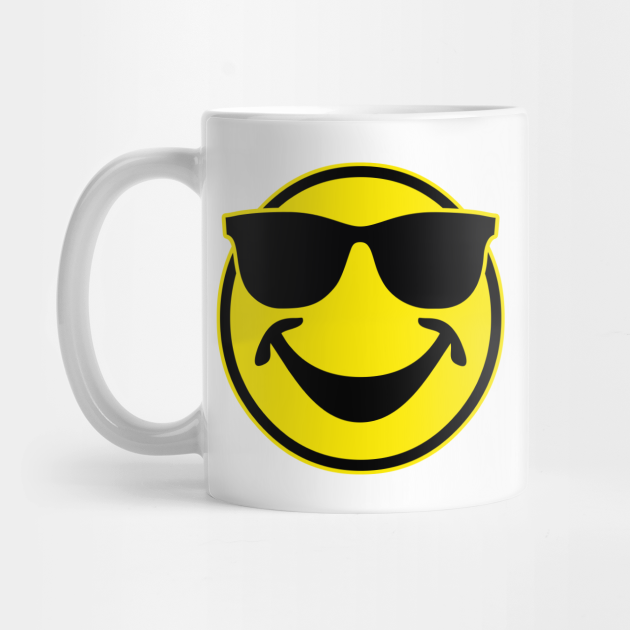 COOL yellow SMILEY BRO with sunglasses - Smile - Mug | TeePublic
