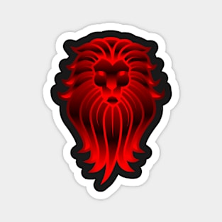 A Bold Red Lion Magnet