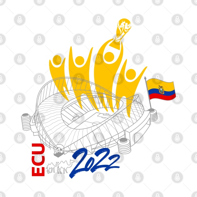 Ecuador World Cup Soccer 2022 by DesignOfNations