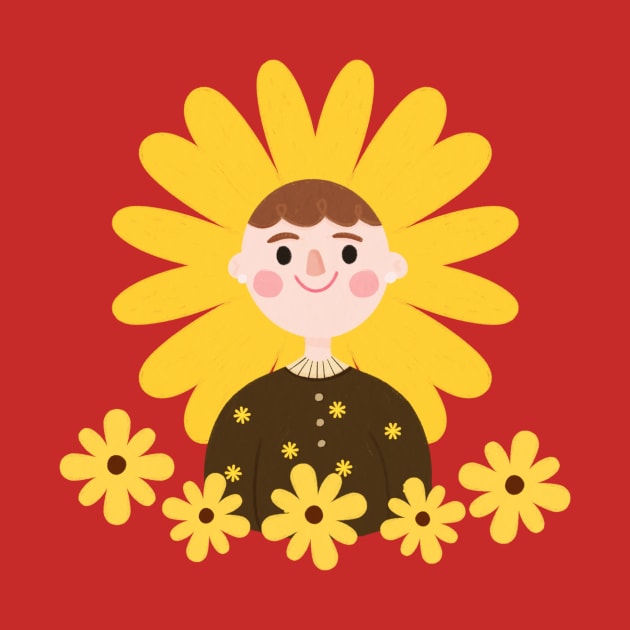 Sunflower Cute Girl by Matisse Studio