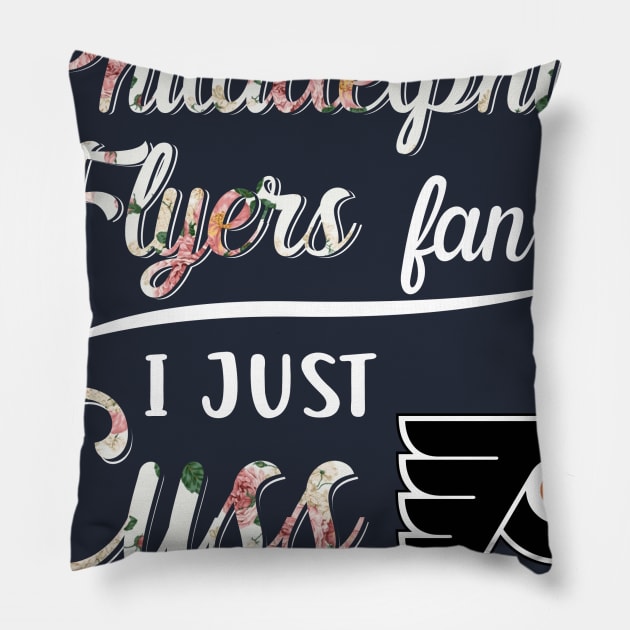 The Philadelphia Flyers hockey fan Pillow by Dennaeric