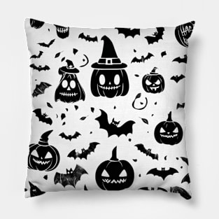 Happy Halloween typography poster with handwritten calligraphy text illustration Pillow