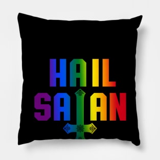 Hail Satan | Satanic Pride Rainbow LGBTQ Pillow