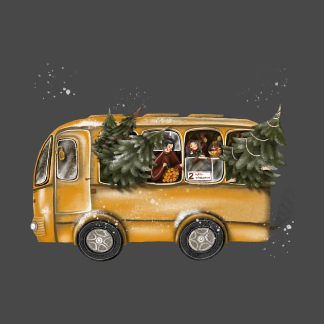 Christmas bus by Sidfamily
