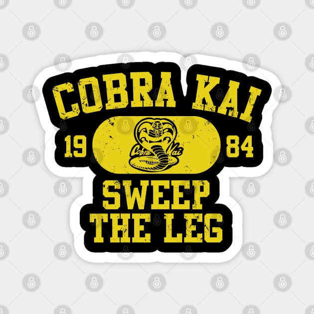 Cobra Kai Vintage Tee (Cobra) Magnet by finnyproductions