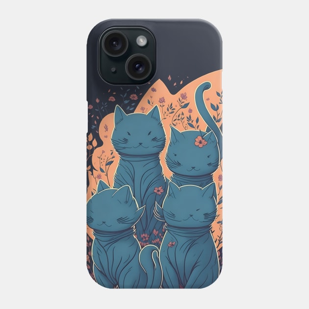 Cat Miaw: Playful and Cute Cat Design Phone Case by ZeePixels