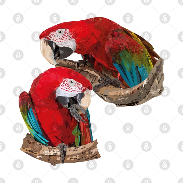 Red-and-green Macaw by obscurite