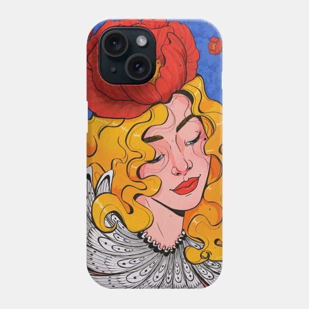 Flower Girl Phone Case by Chelsy Escalona Art