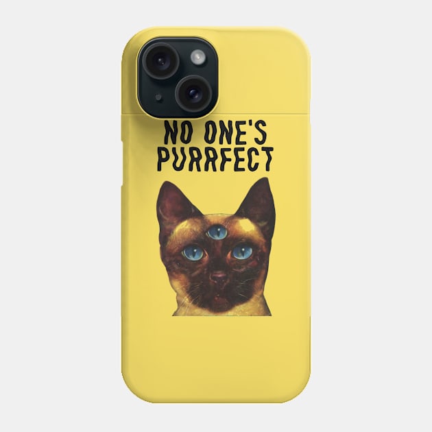 No One's Purrfect Phone Case by Fiddlercrab